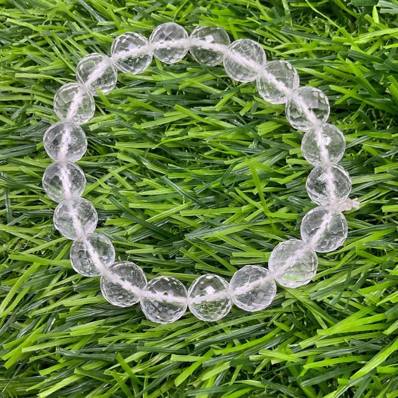 Diamond cut sphatik bracelet