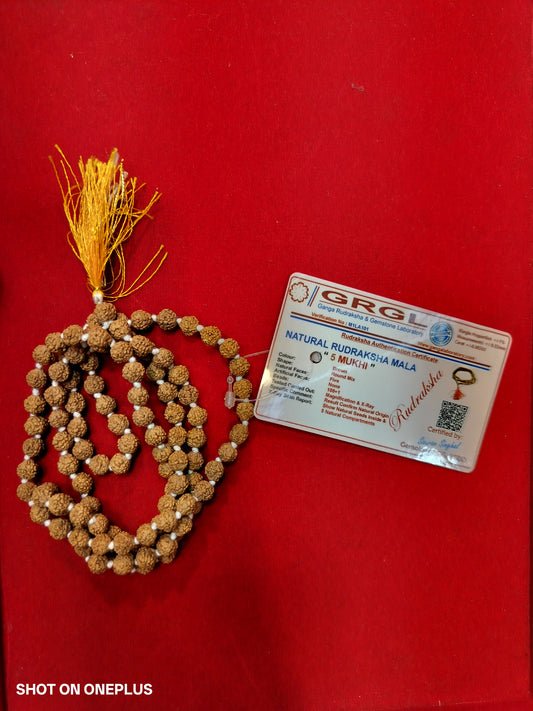 5 mukhi rudraksha mala (Indonesian)