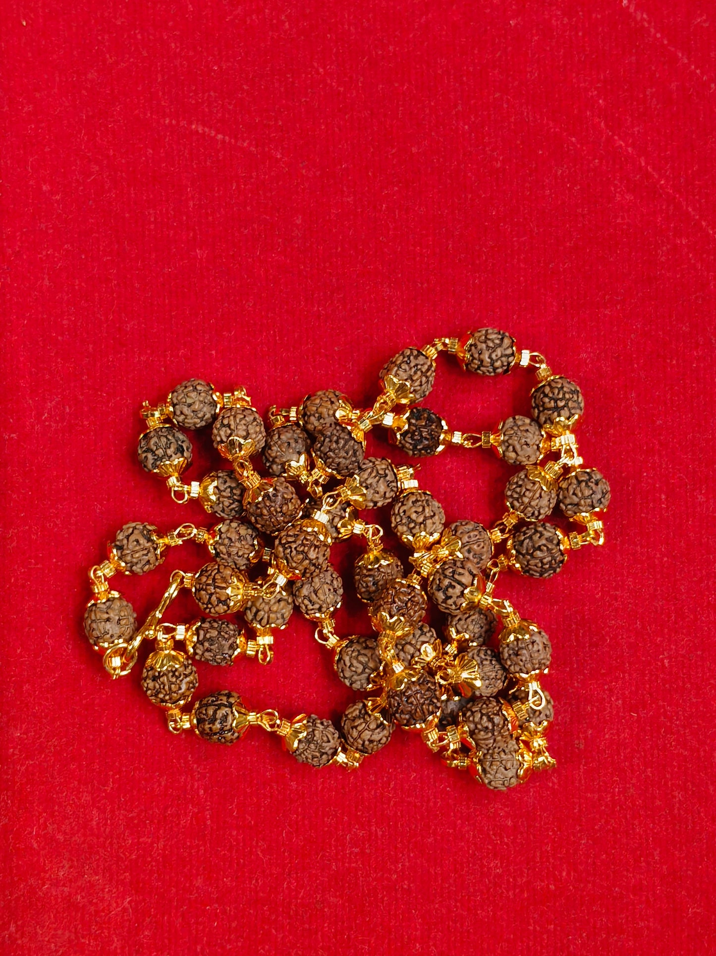 Rudraksha Mala (Gold coated)