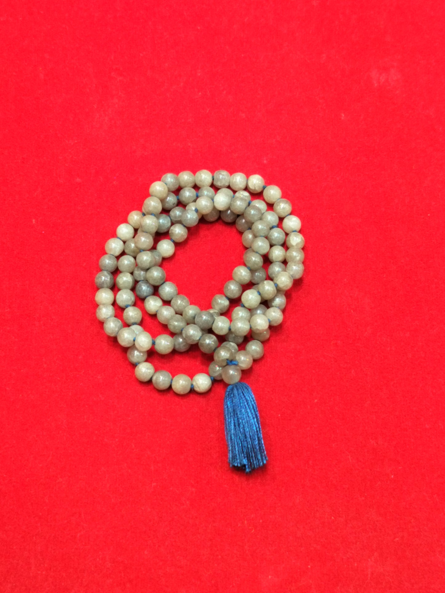 Natural Labradorite Mala (108+1 beads)