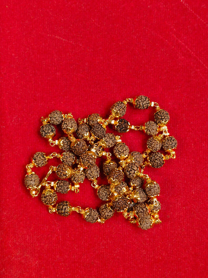 Rudraksha Mala (Gold coated)