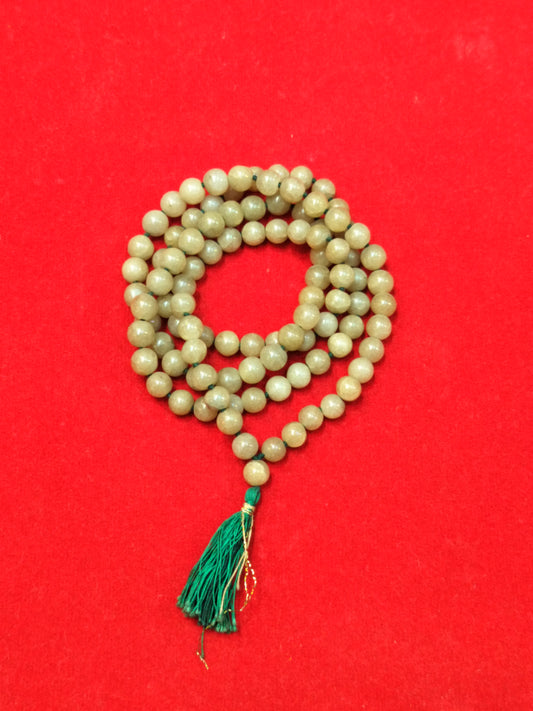 Green Aventurine Mala (108+1 beads)