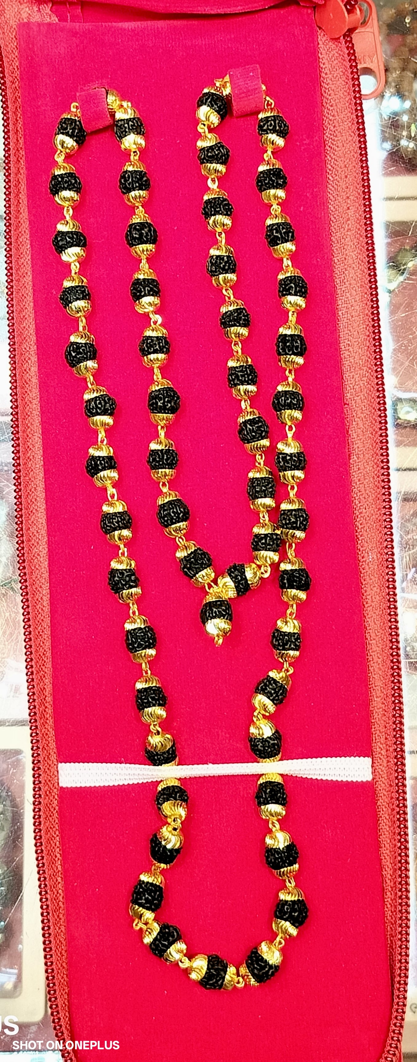 Rudraksha Mala (Gold coated)