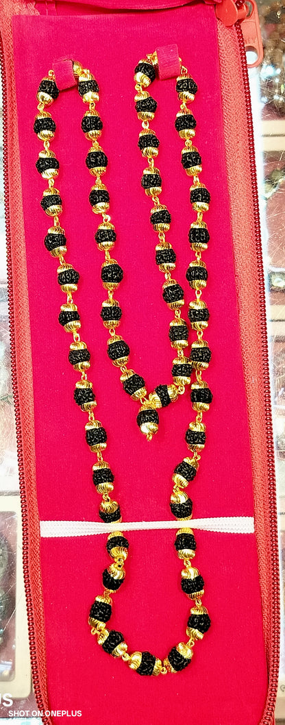Rudraksha Mala (Gold coated)