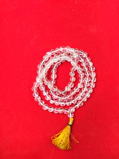 Sphatik (Quartz) Mala Premium Quality Super fine